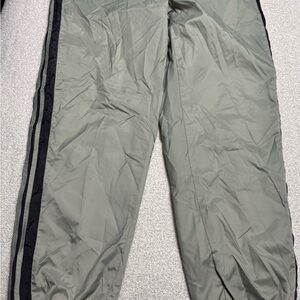 Y2K Adidas Beige Track Pants with Black Stripe